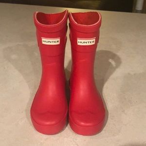 Red toddler Hunter Rain boots